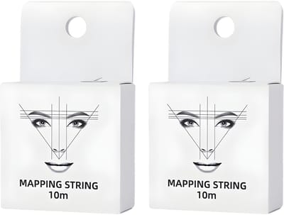 Henna Brows Mapping String - Microblading - 10m - Voorgeïnkt - 2 stuks - Wit