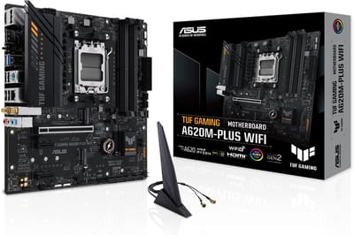 ASUS TUF GAMING A620M-PLUS WIFI Moederbord - AMD A620 - AMD AM5 - DDR5 RAM - Micro-ATX