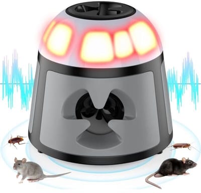 Ultrasone knaagdierverjager, 360°, met LED-verlichting