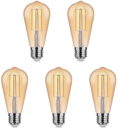 Asalite LED Lamp ST64 E27 Fitting - 7W = 50W - 650 Lumen - 2000K Warm Wit Licht - Niet Dimbaar - 220-240V - 5 stuks