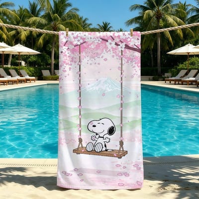 Strips Schattige Handdoek Voor Buiten S-Snoopy's-Es Kamperen Strandhanddoek Super Absorberend Sneldrogend Zomerhanddoek STJ40x70CM