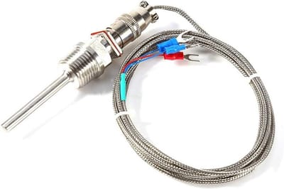 PT100 Temperatuursensor RVS 304 Schroefdraad 1/2"NPT 2 Meter Kabel