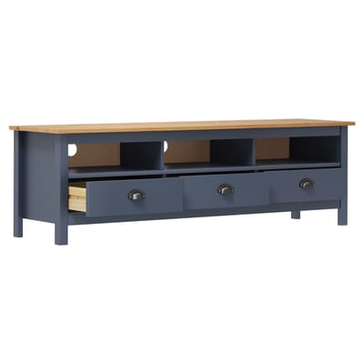 vidaXL - Tv-meubel - Hill - 158x40x47 - cm - massief - grenenhout - grijs