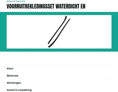 Dailygoods- Voorruitbekledingsset Waterdicht - 2-delige Set - ABS/Rubber - Geschikt voor 308/408 - Nauwkeurige Montage - Vervangingsonderdeel - Ruitbekleding