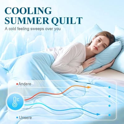 Dailygoods- Koeldekbed Dubbelzijdig - Bed Deken 150 x 200 cm - Ademend - Lichtgewicht - Vochtafvoerend - Ideaal voor Kamperen - Beddeken