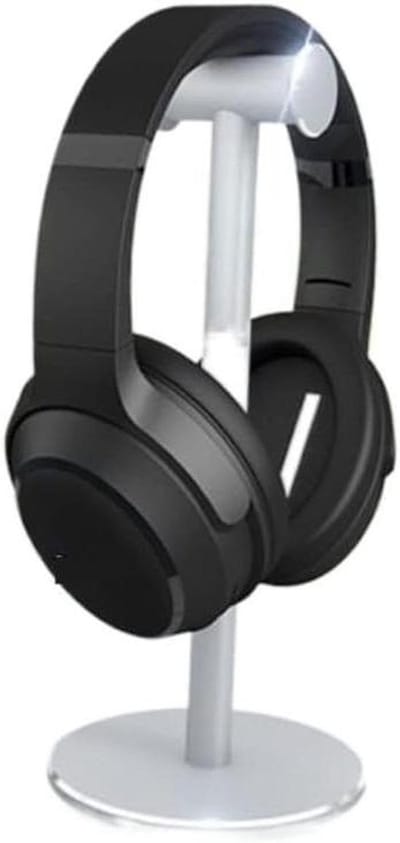 Hoofdtelefoonhouder - Headset standaard - Bureau organiseren - Robuust metaalontwerp - 10 cm hoog - Zwart