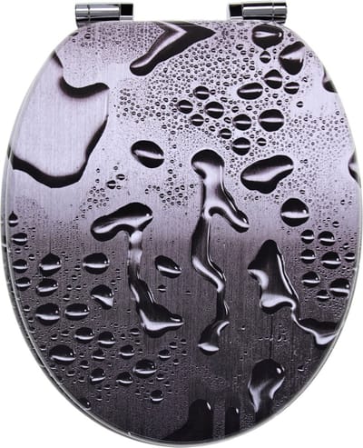 Bolt Edge Toiletbril met Print - Softclose - Antibacterieel - Universeel - 45.5x37.1cm - WC Bril
