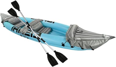 Opblaasbare Kajak - Dubbele Kajak - Waterpret Beleven - Robuust PVC Materiaal - 320 cm Lengte - Blauw