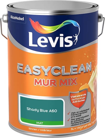 Levis - Easyclean Mur Mat Mix - Shady Blue A60 - Mengverf - 5 L