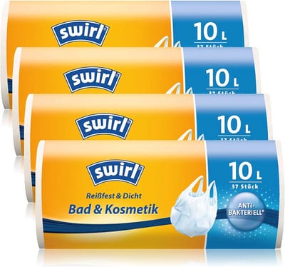 Antibacteriële Vuilniszak 10 Liter - 148 Stuks, Hygiënisch en Scheurvast