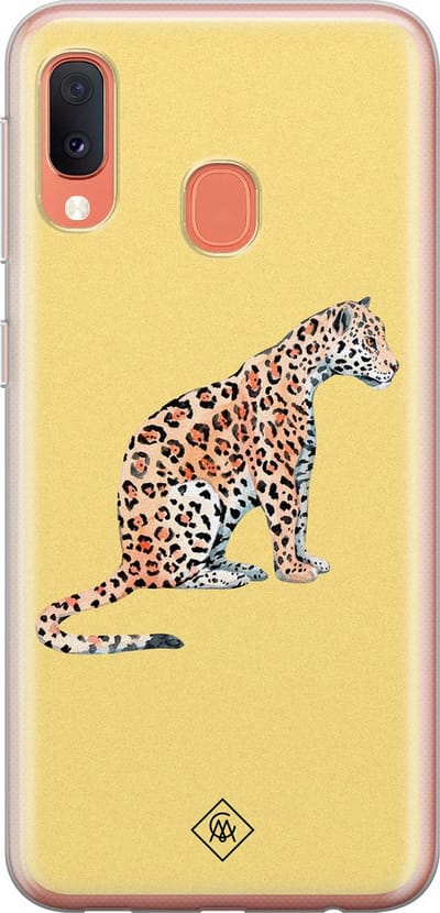 Casimoda® hoesje - Geschikt voor Samsung A20e - Leo Wild - Backcover - Siliconen/TPU - Mint