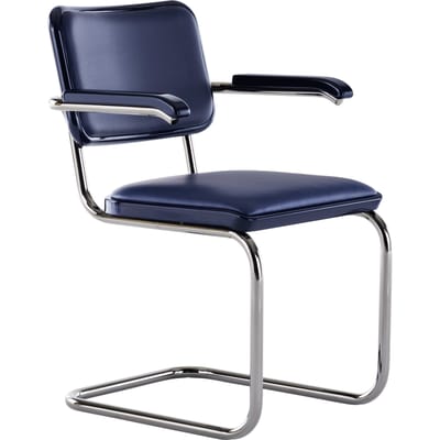 Thonet JS. THONET van Jil Sander S 64 P SERIOUS sledestoel - ThonetSeriousgraphiteBlue