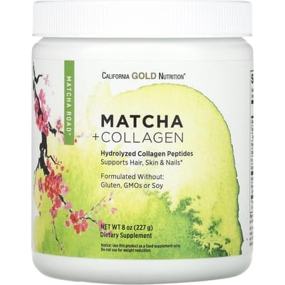 California Gold Nutrition, MATCHA ROAD Matcha + Collageen, 8 oz (227 gr)