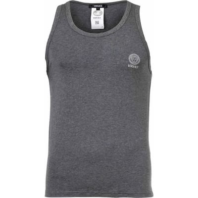 Versace T-Shirt Lange Mouwen Ronde Hals Jersey Topeka Bi-Stretch Katoen Organisch Nieuw Logo Vest