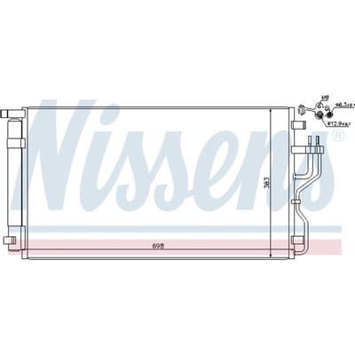 Condensator, airconditioning NISSENS 940208