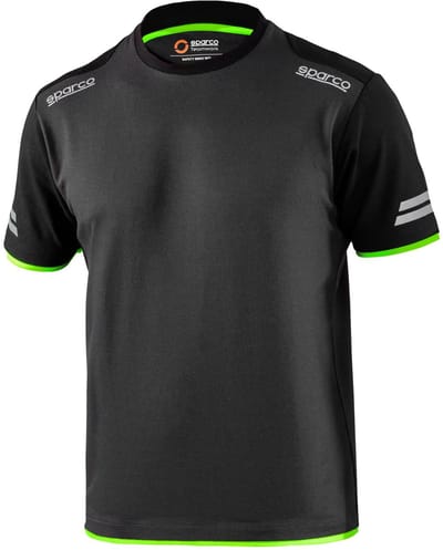 Sparco Tech Tucson T-Shirt - Zwart/Grijs/Marineblauw — Groen — XL