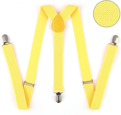 New Age Devi - Bretels voor Mannen - Geel -  Business - Strap - Wedding - Party - Jarretel - Kantoor accesoires