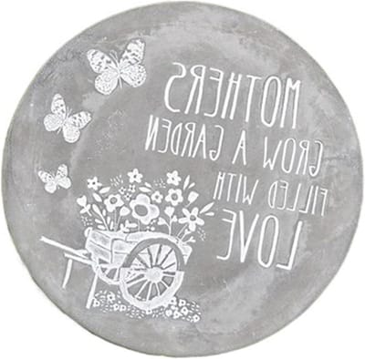 Tuinpad Stenen - Loopstenen Decoratie - Tuin Pad Aanleggen - Vintage Cement Uiterlijk - 17.3 cm Diameter - Grijs