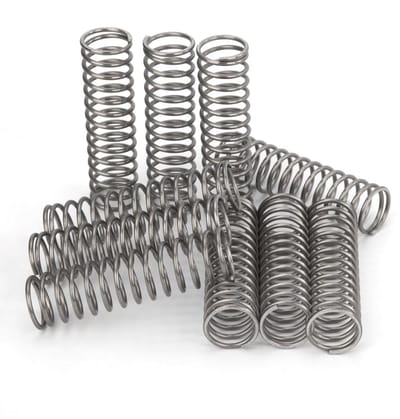 Drukveren Roestvrij Staal - Compressieveren Set - Mechanische Toepassingen - Hoge Elasticiteit - 10 Stuks 55 mm - Zilverkleurig