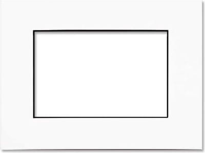 Passepartout Wit/Zwart Kern Formaat 27,9x35,6cm (10 stuks)