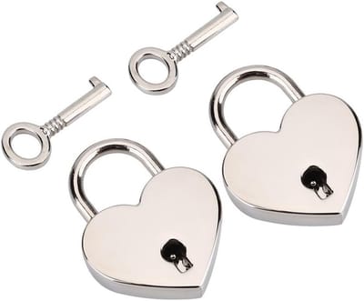 Hartvormige Hangslot met Sleutel voor Valentijnsdag - Perfect voor Dagboeken, Koffers en Cadeaus