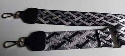 Tassen strap zwart wit, Tassen hengsel, Tassen riem, Strap