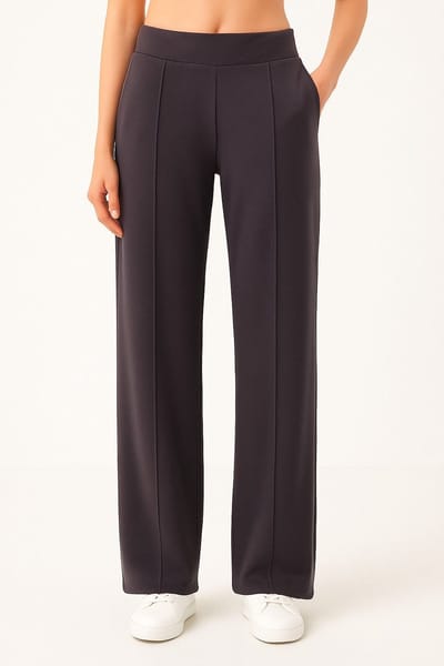 Smith & Solo Joggingbroek Dames - Broek Viscose Volwassenen Rechte Pijp - Antraciet L