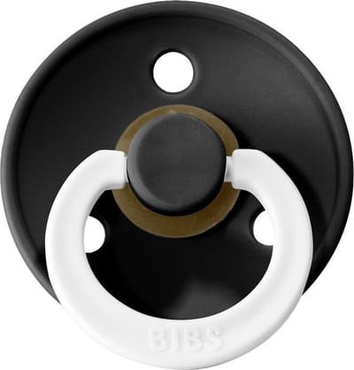 Bibs fopspeen 0-6 maanden 1 stuk Glow in the dark Black Maat 1