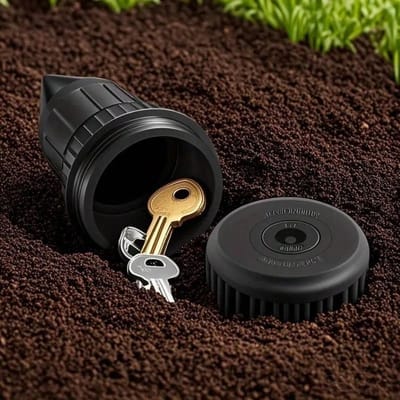 Sproeier Sleutelverberger, Realistische Sleutelverberger, Buiten Tuin Plaats Gazon Waterdichte Sleutel, Makkelijk Ondergronds In te Steken in Tuin Gazon 1Pcs black