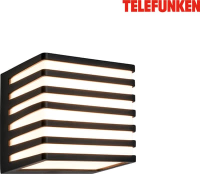TELEFUNKEN - LED wandlamp - 321905TF - IP54 - Stijgend en vallend licht - warm wit licht - 10 watt - 11 x 11 x 11 cm - Zwart
