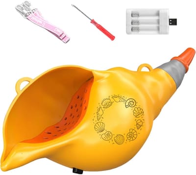 Muziek Hoorn - Speelgoed Instrument - Muziek Leren - 54 Geluidseffecten - 23 x 11 x 13 cm - Oranje