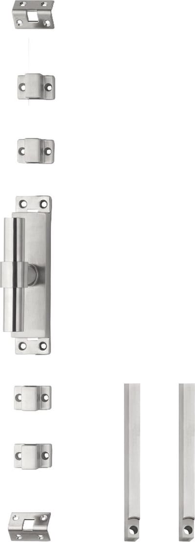 Intersteel Kruk-espagnolet links T-recht met stangenset 2x 1245 mm rvs geborsteld