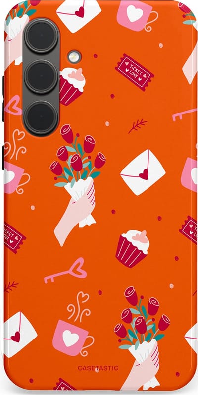 Casetastic Hoesje Geschikt voor Samsung S24 Plus - Stijlvolle Beschermende Duo-layer Case - Valentijnsdag Feest