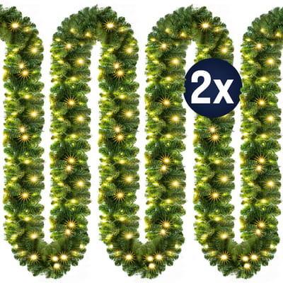 Casaria Guirlande - 2x10m 200 LEDS Afstandsbediening - Warmwit