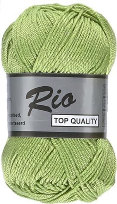 Lammy yarns Rio katoen garen - appel groen (046) - naald 3 a 3,5 mm - 1 bol