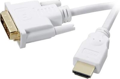 SpeaKa Professional SP-7870336 DVI-kabel DVI / HDMI Adapterkabel DVI-D 18+1-polige stekker, HDMI-A-stekker 2.00 m Wit V