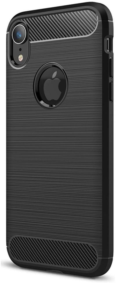 Mobiq Carbon Look Hoesje geschikt voor iPhone XR - Flexibele TPU Case