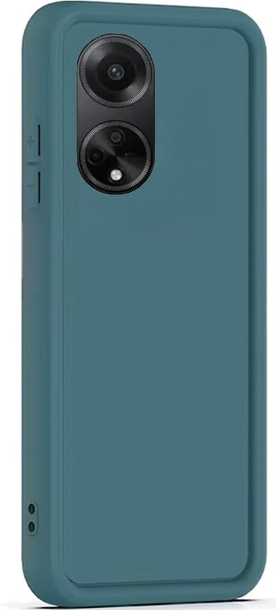 Hoesje geschikt voor Oppo A38 / A18 - Versterkte randen - Bescherming Camera & Scherm - Matte Design Teal Groen