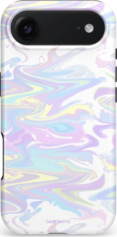 Casetastic hoesje geschikt voor Apple iPhone Air - MagSafe - Dubbellaagse bescherming - IJsdans van kleur - Fashion Case - Wit Lichtgrijs Crème