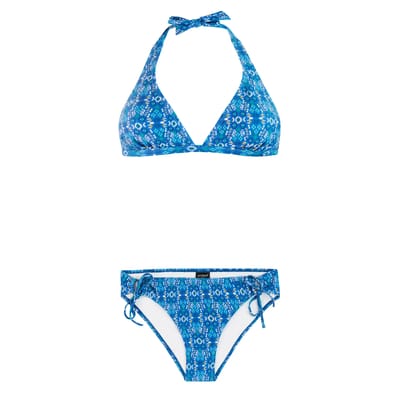 Protest PRTMuscle - Halter bikini set Dames - Koordsluiting - Uitneembare vulling - Normale pasvorm - Blauw