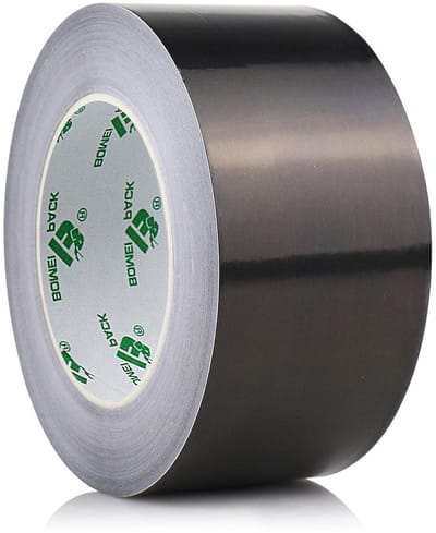 Zwarte aluminium plakband 50mm x 50m - hittebestendig, isolatie en afdichting tape voor diverse toepassingen