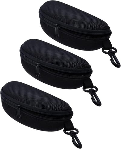 Draagbare Hard Case voor Zonnebrillen en Brillen - Set van 3, Zwart, Bescherming en Opslag