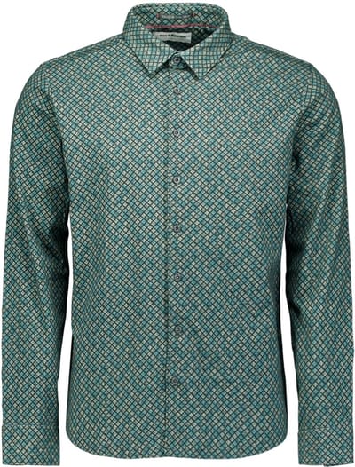 No Excess Shirt Jersey Allover Printed Dark Steel Maat: M | Casual Overhemden Outlet | Heren | Groen