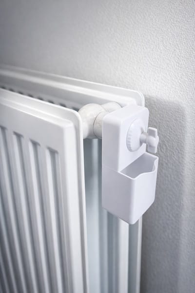 AMK - Radiator ontluchter met opvangbak - wit - kunststof - ontluchtingssleutel