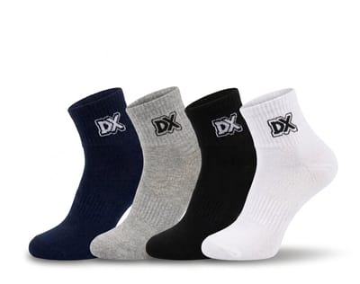 Donex Quarter Sneakersokken - Badstof - 4 paar - Maat 39-42