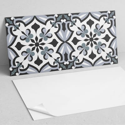 Coloray Wandpanelen Zelfklevend - Stijlvol plantenpatroon PVC Wandpaneel - 100 cm x 50 cm - Zwart Wandbekleding Zelfklevend - 1 stuk - Mozaïeken Wandpanelen Zelfklevend - Wandpanelen Keuken - Wandpaneel Badkamer
