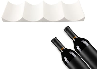 Dailygoods- Flessenhouder Antislip - Koelkastflessenhouder - Kunststof Flessenrek - Stabiele Plaatsing - Hoogwaardig PP-Materiaal - Geschikt voor Keukenkasten