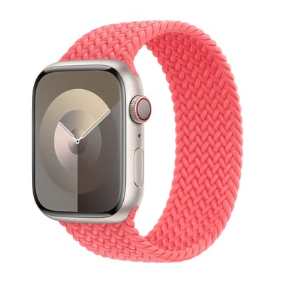Apple Gevlochten solobandje voor de Apple Watch | 38/40/41/42 mm - Maat 1 - Guava