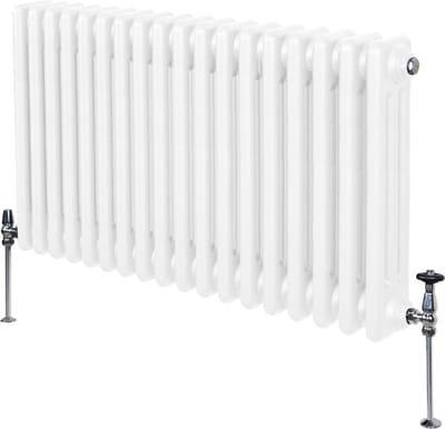 Traditionele 3 kolom radiator - wit - 600x832mm - 4331 btu