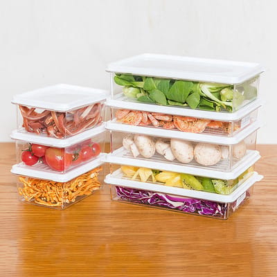 Without Lemon - Set van 4 - Voedsel Opbergdoos - Containers - Opslag - Koelkast - Duurzaam - 1x 1000ml | 1x 650ml | 2x 450ml